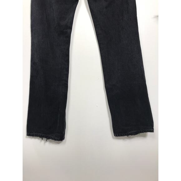 Agolde Lana Jean Mid Rise Vintage Straight Distressed Black Disorder Capsule - Picture 8 of 12